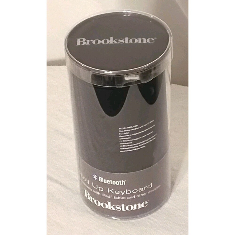 Brookstone Bluetooth Wireless Roll-Up Keyboard Black New